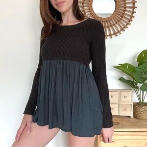 Urban Outfitters Kimchi Blue Black Flowy Sweater SZ S